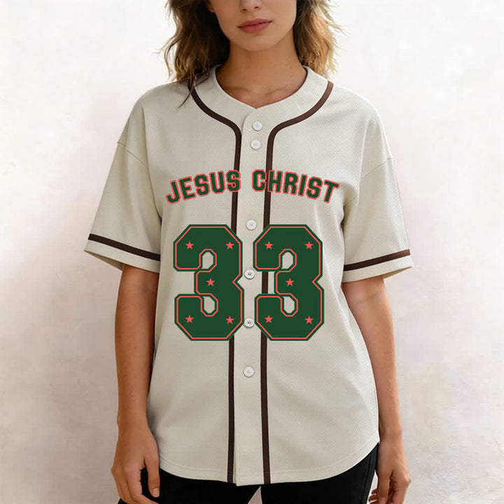 Christianartworkshop Jesus Christ 33 Light Blue Baseball Jersey - image 24