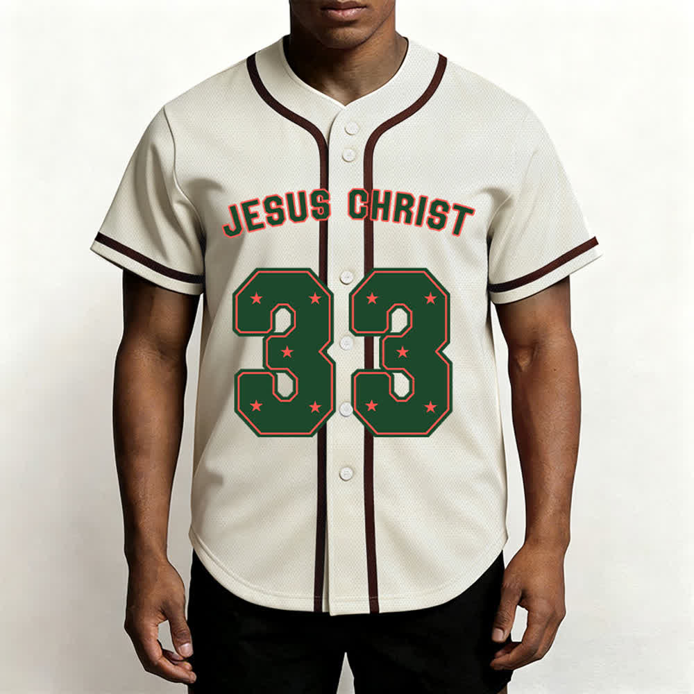 Christianartworkshop Jesus Christ 33 Light Blue Mesh Baseball Jersey - image 26