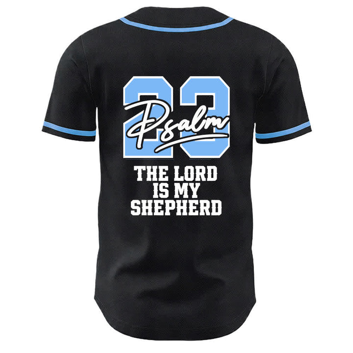 Christianartworkshop Psalm 23 Black Gold Statement Baseball Jersey - image 10