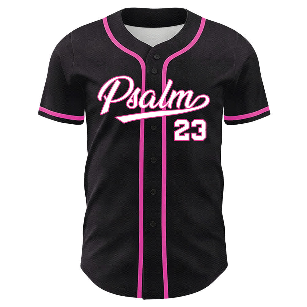 Christianartworkshop Psalm 23 Black Gold Statement Baseball Jersey - image 5
