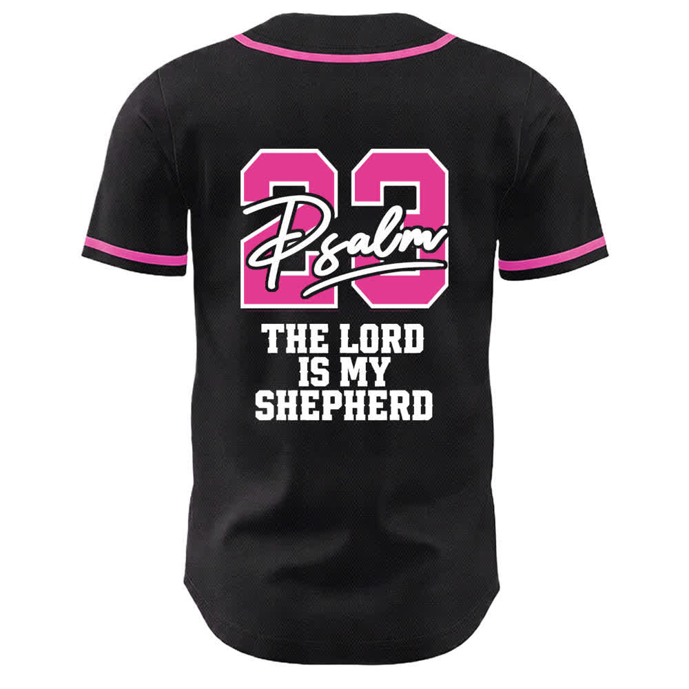 Christianartworkshop Psalm 23 Black Gold Statement Baseball Jersey - image 4