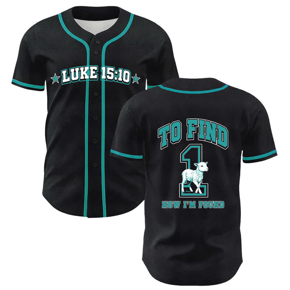 Christianartworkshop Luke 15:10 Found Sheep Baseball Jersey - Lake Blue - 5XL - image 9