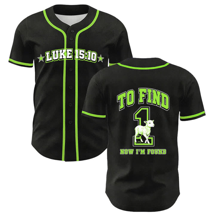 Christianartworkshop Luke 15:10 Found Sheep Baseball Jersey - Green - 5XL - image 6