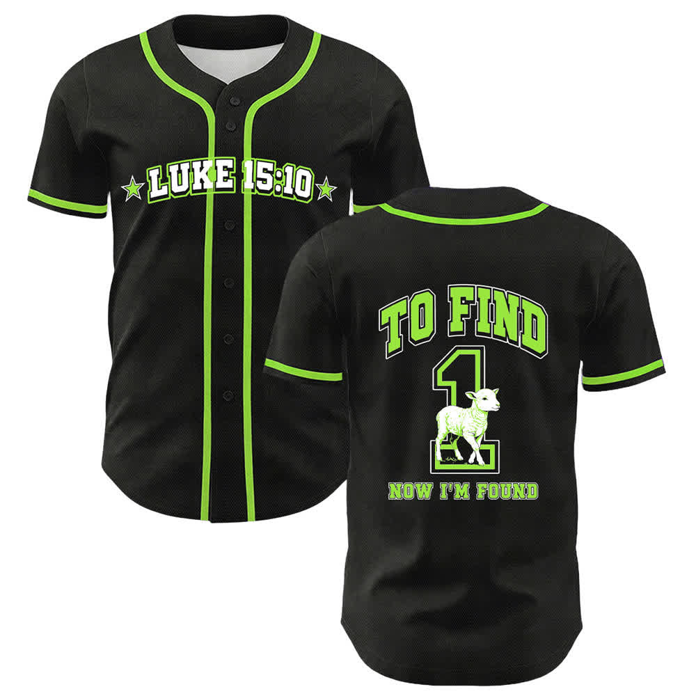 Christianartworkshop Luke 15:10 Found Sheep Mesh Baseball Jersey - Green - 5XL - image 6