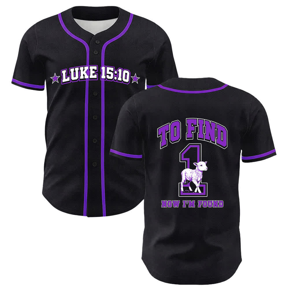 Christianartworkshop Luke 15:10 Found Sheep Baseball Jersey - Purple - 5XL - image 15