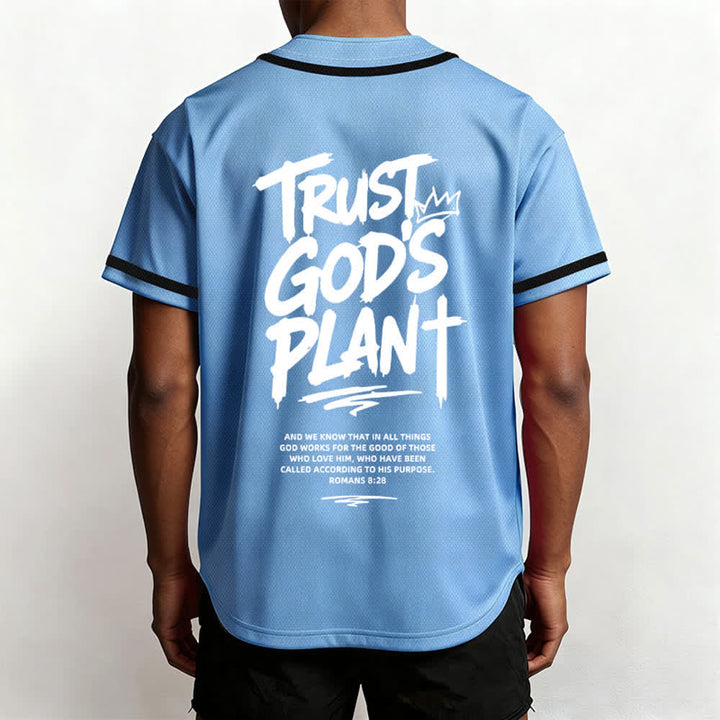 Christianartworkshop Trust God's Plan Button Up Baseball Jersey - image 54