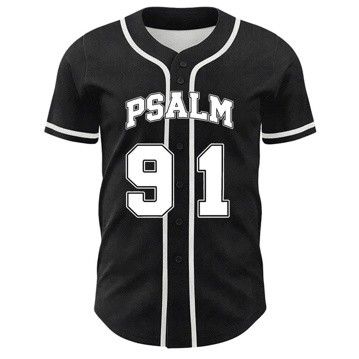 Christianartworkshop Psalm 91 Fearless Under God Baseball Jersey - image 2