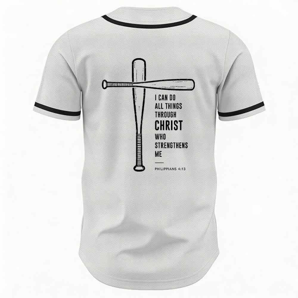Christianartworkshop I CAN DO ALL THINGS THROUGH CHRIST Baseball Jersey - image 8