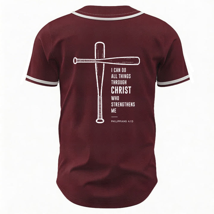 Christianartworkshop Black Mesh Verse Back Baseball Jersey - image 15