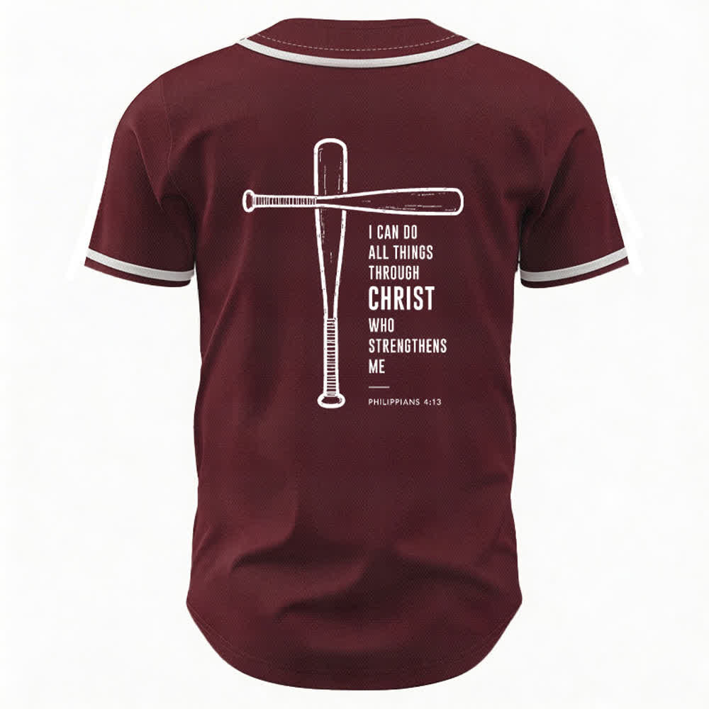 Christianartworkshop I CAN DO ALL THINGS THROUGH CHRIST Baseball Jersey - image 15