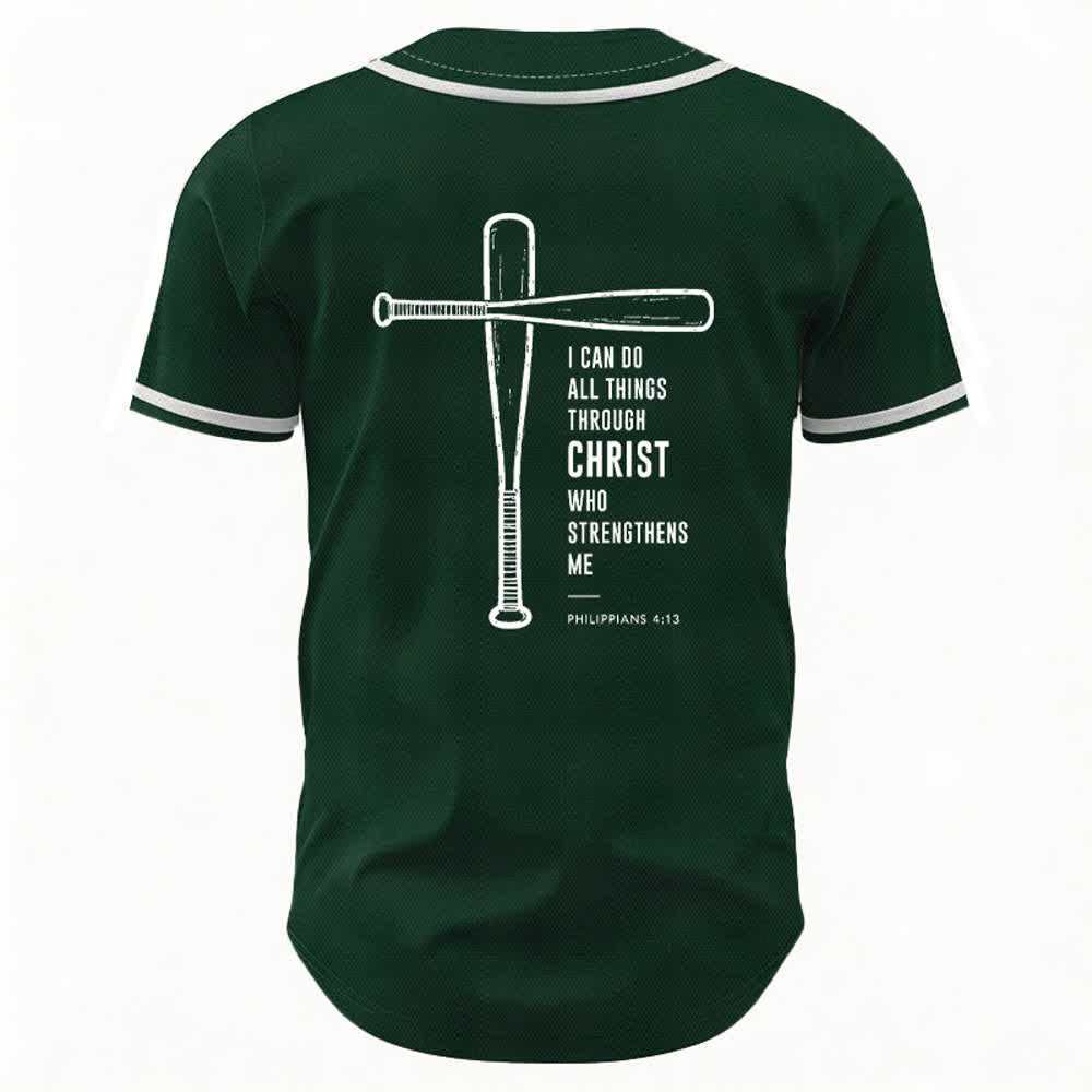 Christianartworkshop Black Mesh Verse Back Baseball Jersey - image 22