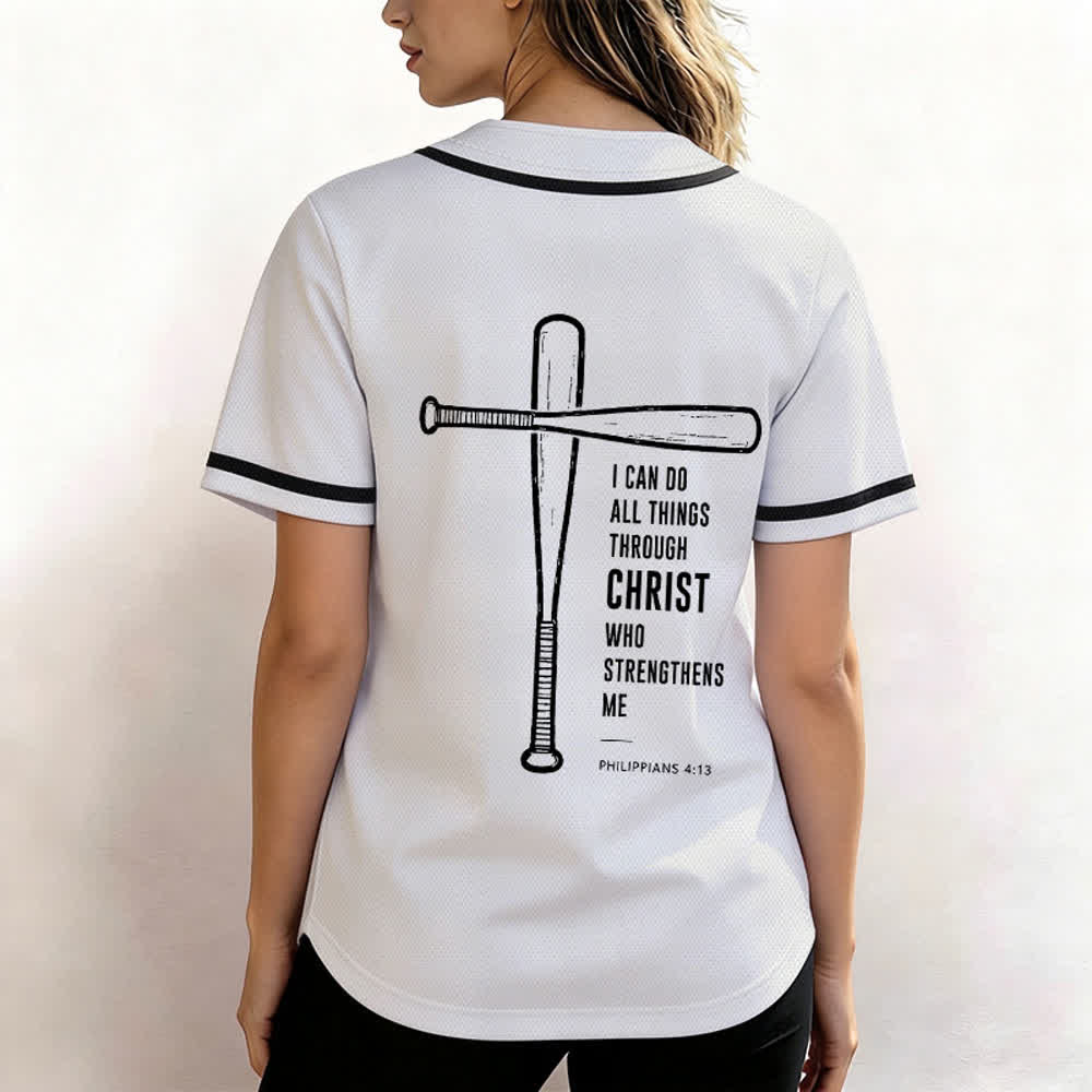 Christianartworkshop I CAN DO ALL THINGS THROUGH CHRIST Baseball Jersey - image 10