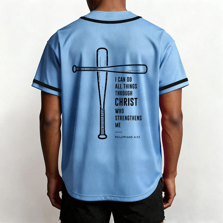 Christianartworkshop Black Mesh Verse Back Baseball Jersey - image 54