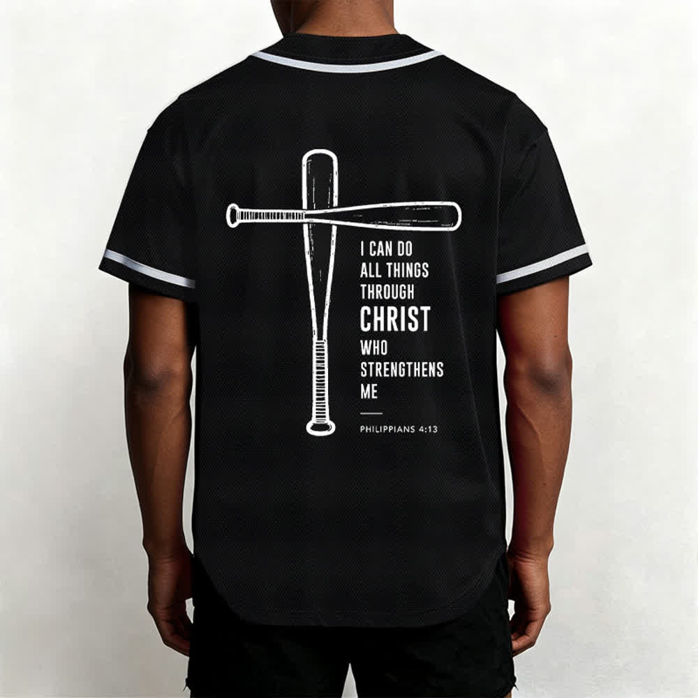 Christianartworkshop I CAN DO ALL THINGS THROUGH CHRIST Baseball Jersey - image 5