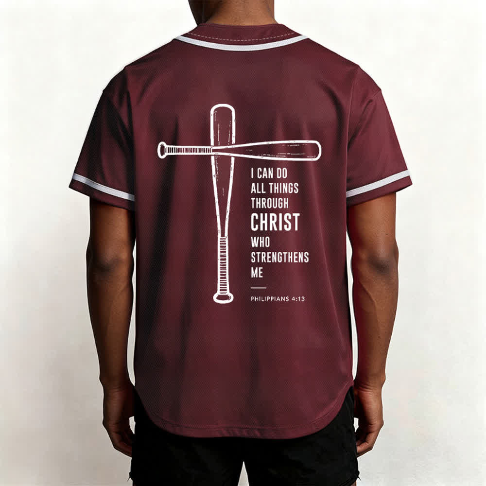 Christianartworkshop I CAN DO ALL THINGS THROUGH CHRIST Baseball Jersey - image 19