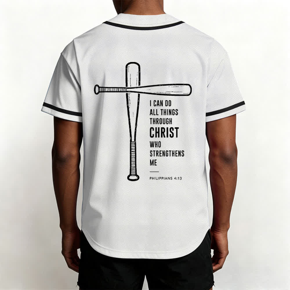 Christianartworkshop I CAN DO ALL THINGS THROUGH CHRIST Baseball Jersey - image 12