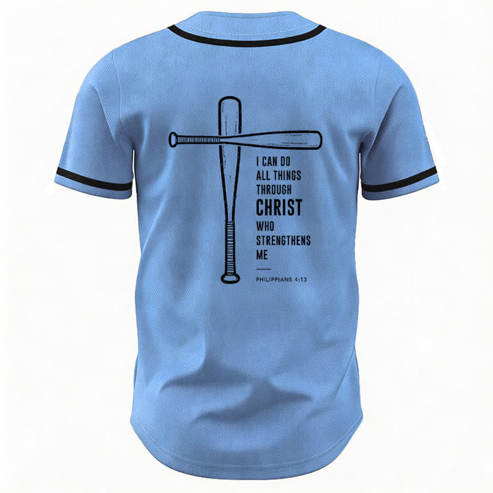 Christianartworkshop Black Mesh Verse Back Baseball Jersey - image 50