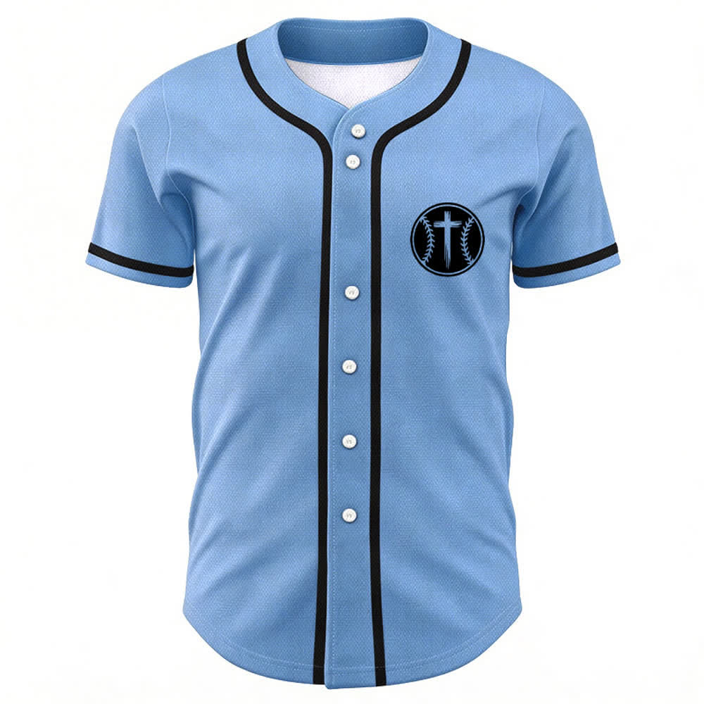 Christianartworkshop Black Mesh Verse Back Baseball Jersey - image 51