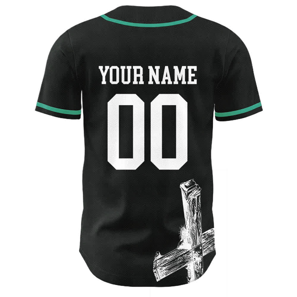 Christianartworkshop Jesus Saves Custom Name Baseball Jersey - image 7