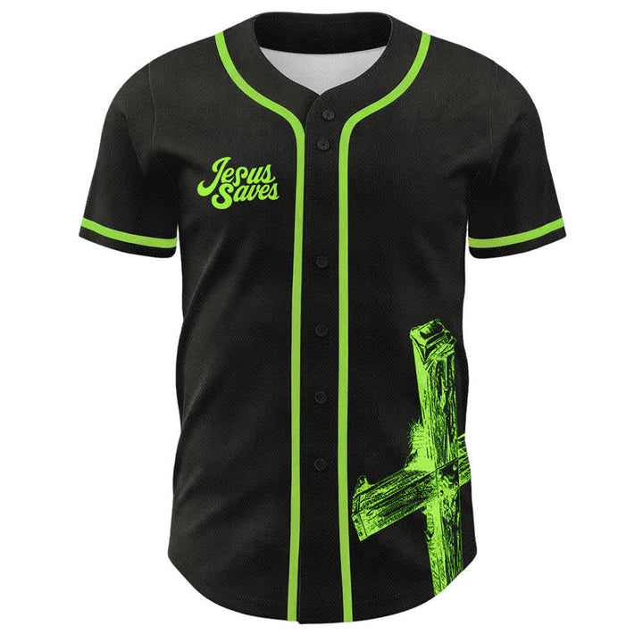 Christianartworkshop Jesus Saves Custom Name Baseball Jersey - image 23