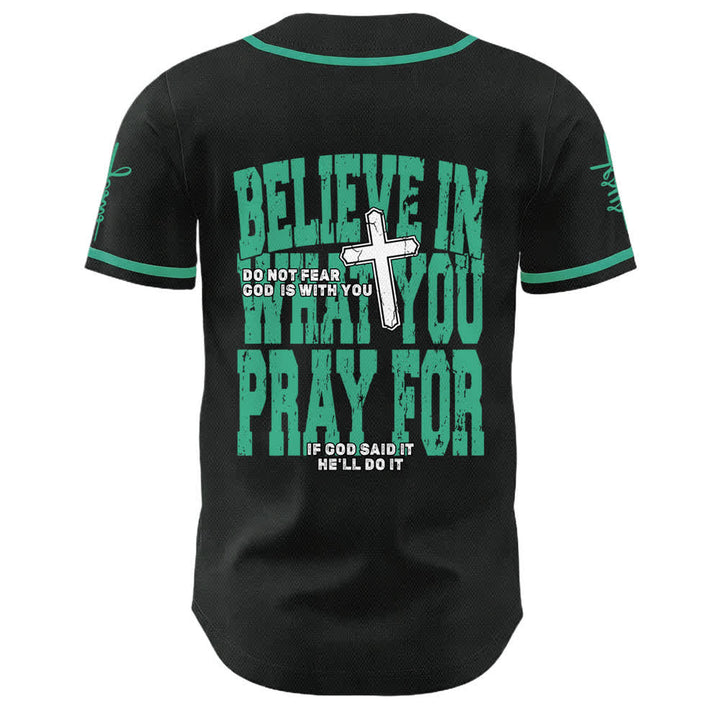 Christianartworkshop Jesus Black Red Button Up Baseball Jersey - image 7