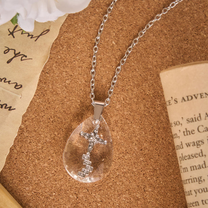 Christianartworkshop Multi-Style Sacred Motif Teardrop Crystal Chain Necklace: Icon of Diversified Devotional Comfort - image 6