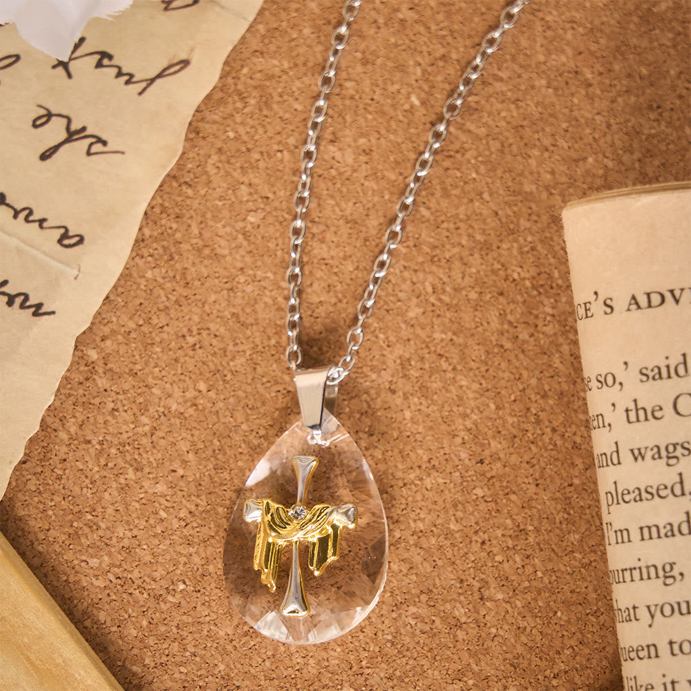Christianartworkshop Multi-Style Sacred Motif Teardrop Crystal Chain Necklace: Icon of Diversified Devotional Comfort - image 4