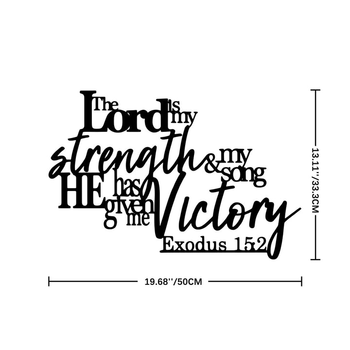 Christianartworkshop Bold Mixed Font Exodus Scripture Metal Wall Decoration: Emblem of Mighty Heavenly Strength & Triumph - 17.04"*19.68"*0.04'' / 43.3*50*0.1cm - image 7