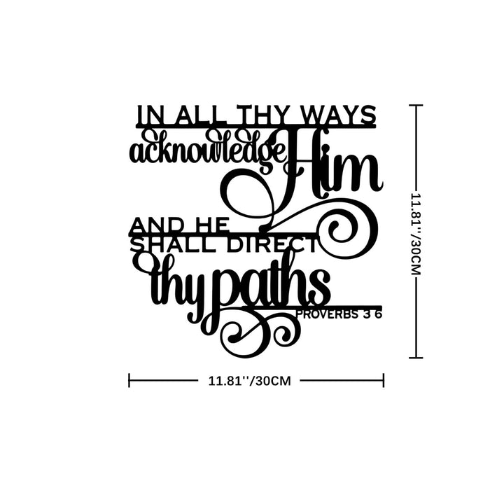 Christianartworkshop Scroll Accent Divine Guidance Verse Metal Wall Art Decor: Token of Steady Sacred Life Guidance for Home Walls - 11.81"*11.81" *0.04''/  30*30*0.1cm - image 6
