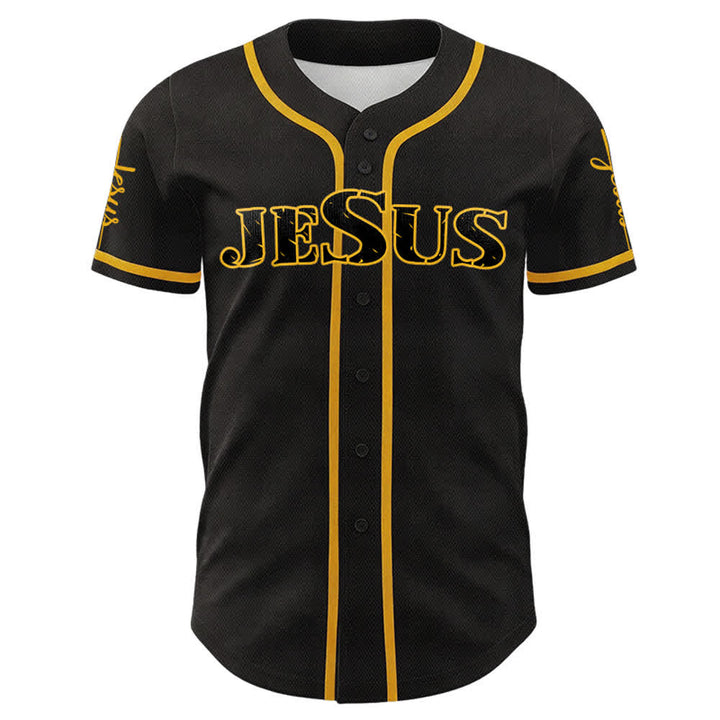 Christianartworkshop Jesus Cross Nail and Crown of Thorns Baseball Jersey - image 2
