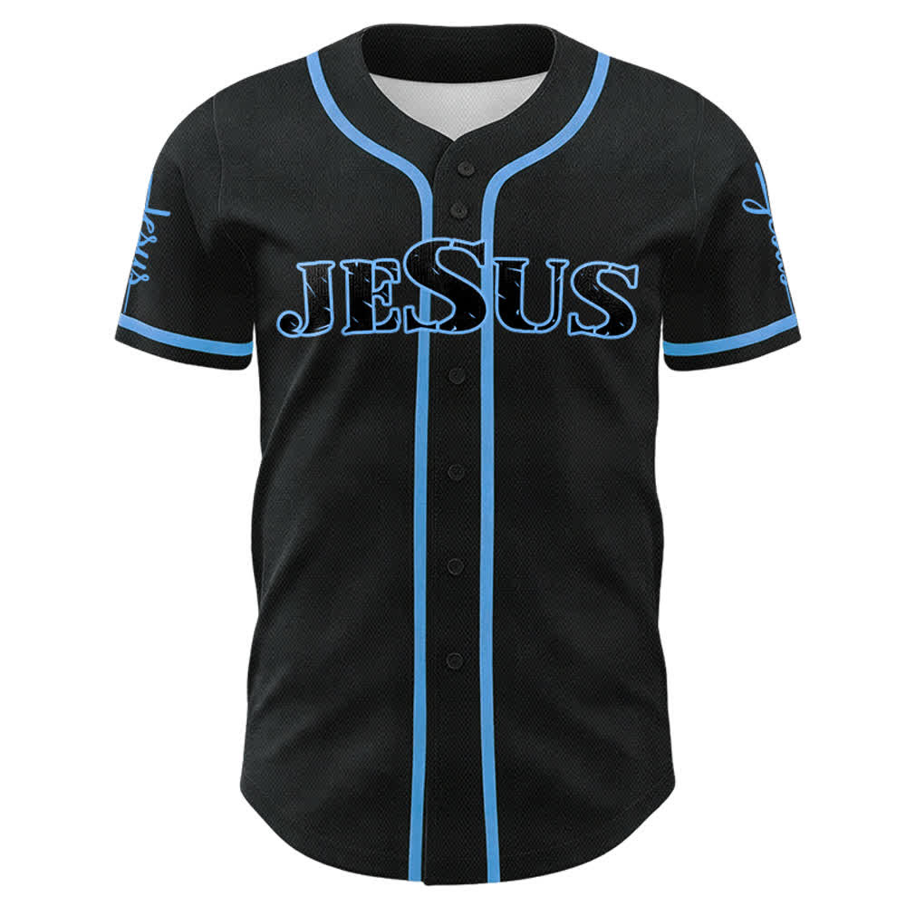 Christianartworkshop Jesus Cross Nail and Crown of Thorns Baseball Jersey - image 21