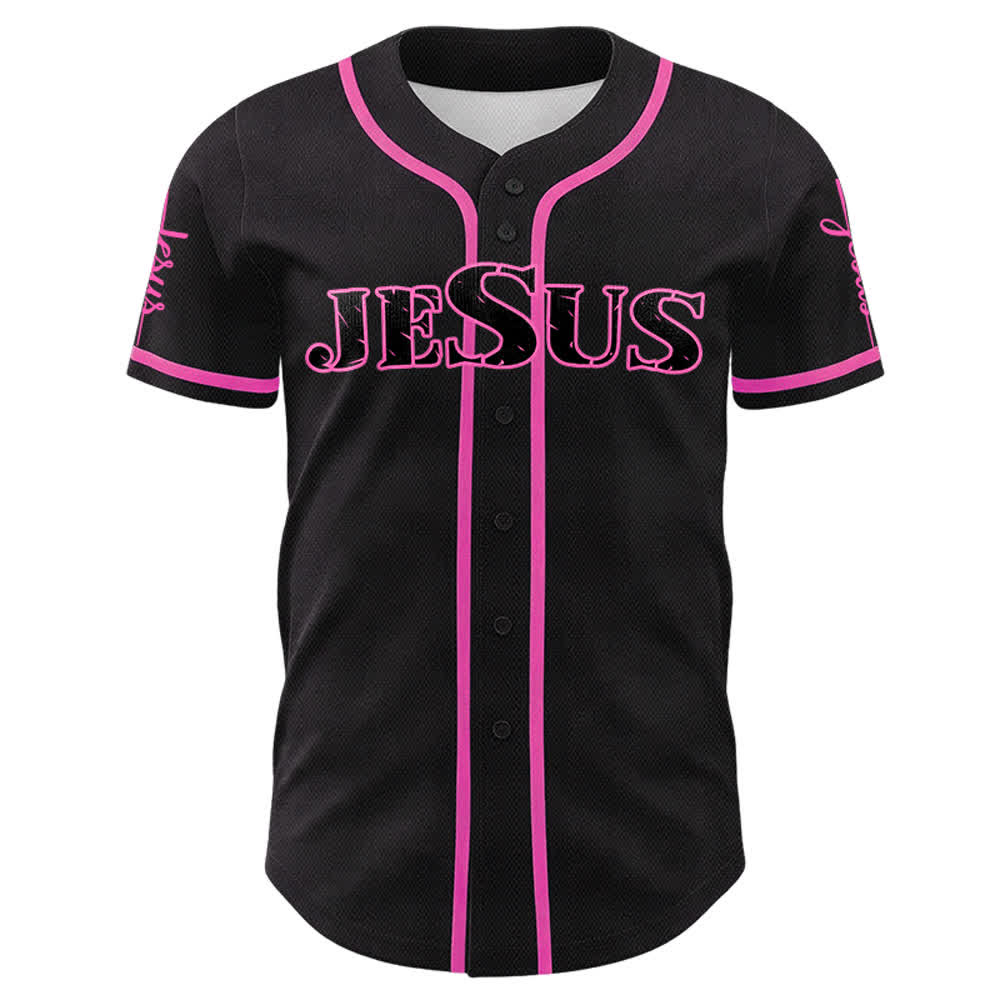 Christianartworkshop Jesus Cross Nail and Crown of Thorns Baseball Jersey - image 20