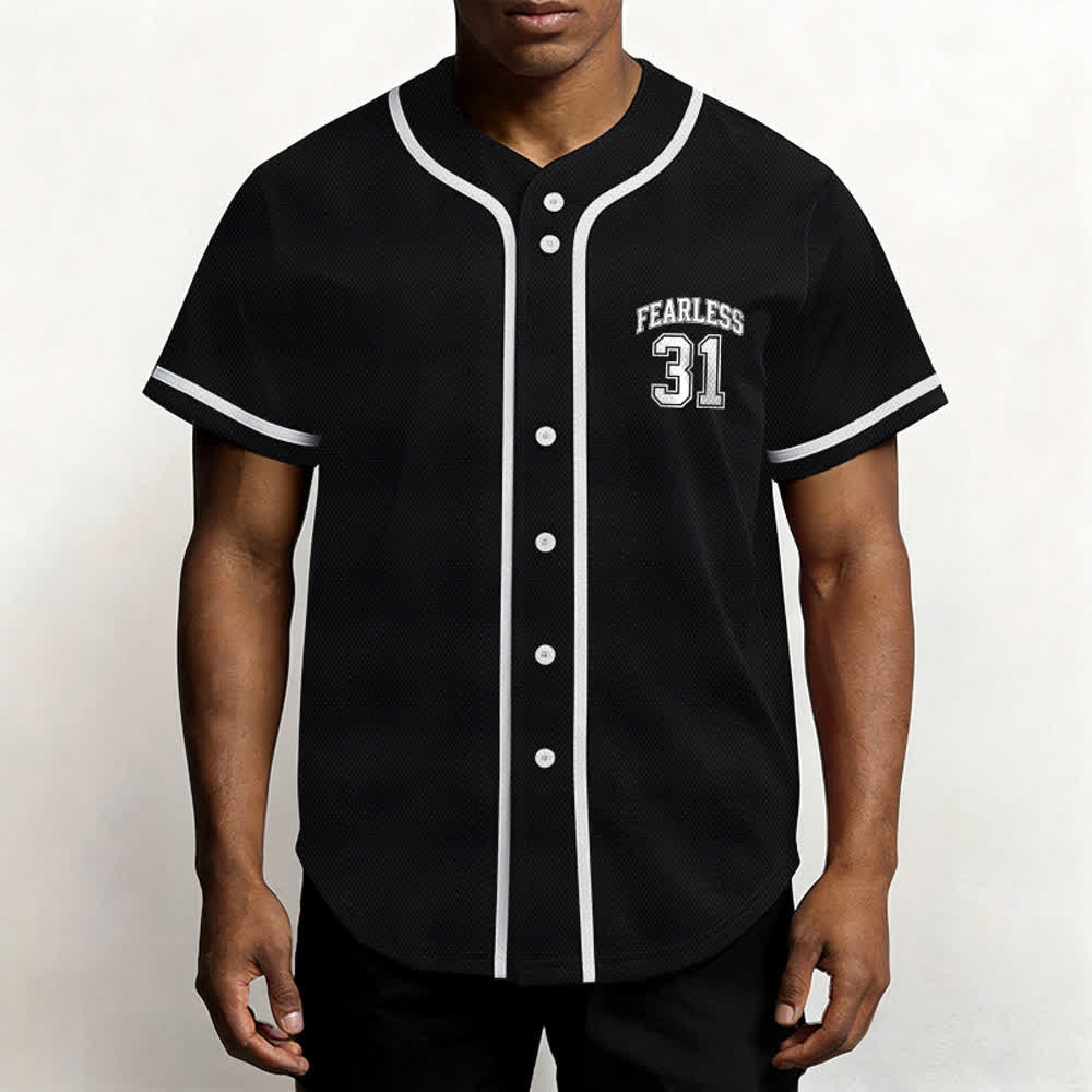 Christianartworkshop Proverbs 31 Fearless Faith Graphic Unisex Baseball Jersey - image 4