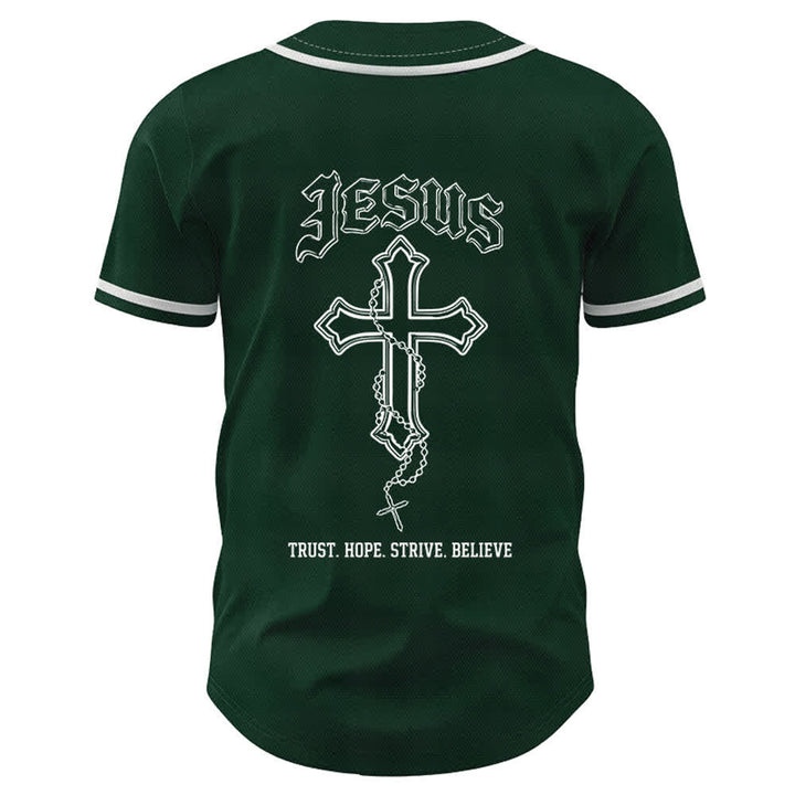 Christianartworkshop Trust Hope Strive Believe All In God's Hands Faith Motif Unisex Baseball Jersey - image 44