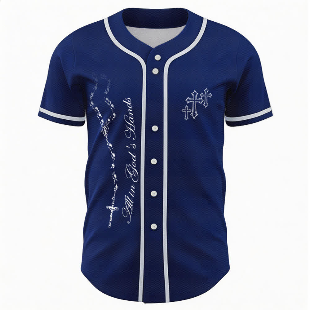 Christianartworkshop Trust Hope Strive Believe All In God's Hands Faith Motif Unisex Baseball Jersey - image 22