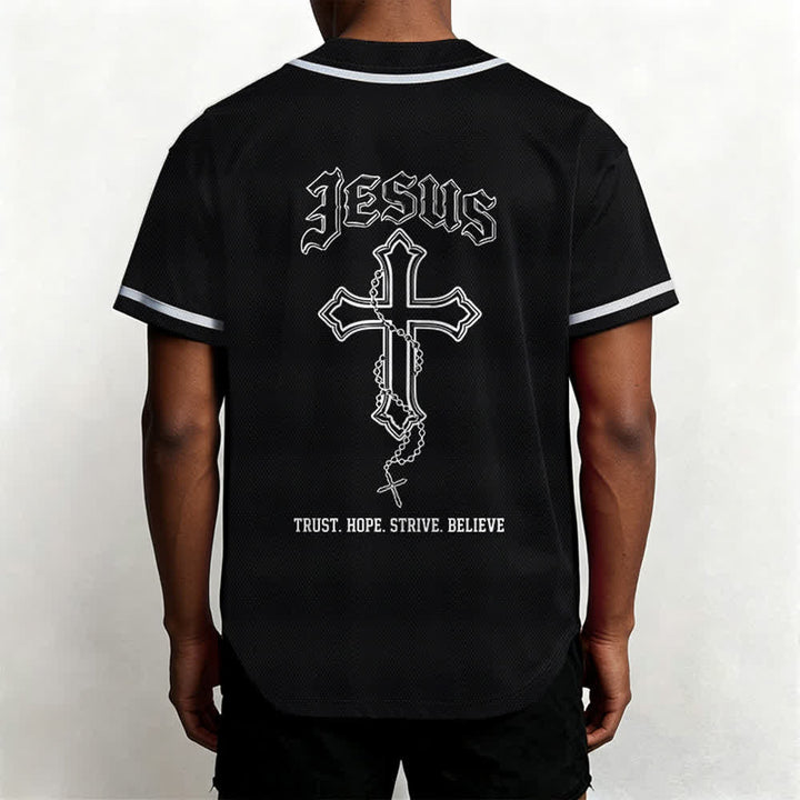 Christianartworkshop Trust Hope Strive Believe All In God's Hands Faith Motif Unisex Baseball Jersey - image 11