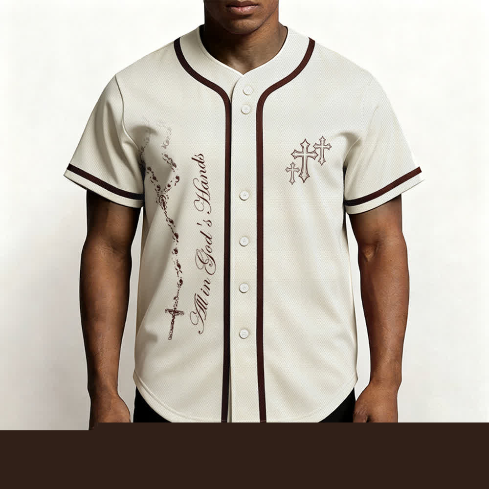 Christianartworkshop Trust Hope Strive Believe All In God's Hands Faith Motif Unisex Baseball Jersey - image 31