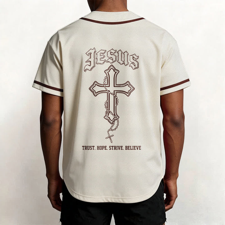 Christianartworkshop Trust Hope Strive Believe All In God's Hands Faith Motif Unisex Baseball Jersey - image 32