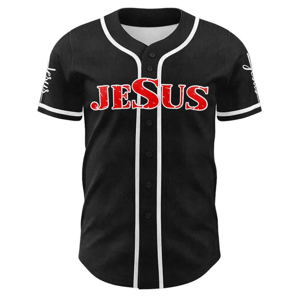 Christianartworkshop Jesus Cross Nail and Crown of Thorns Baseball Jersey - image 40