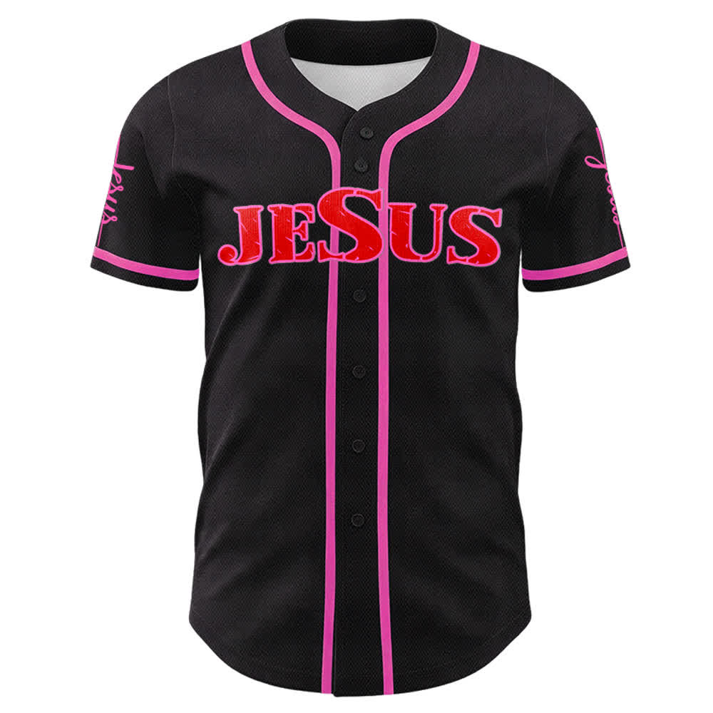 Christianartworkshop Jesus Cross Nail and Crown of Thorns Baseball Jersey - image 51