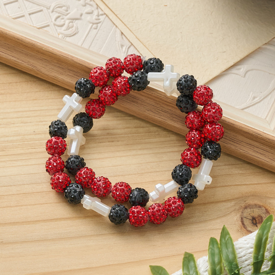 Christianartworkshop All-Day Wear Shimmer Crystal Cross Bracelet: Symbol of Steady Sacred Light - image 11