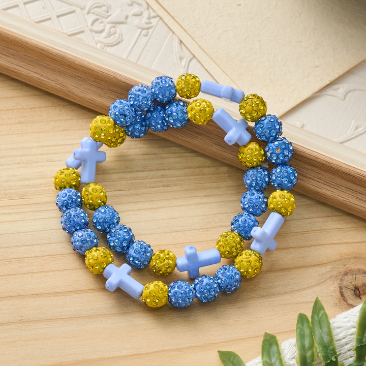 Christianartworkshop All-Day Wear Shimmer Crystal Cross Bracelet: Symbol of Steady Sacred Light - image 19