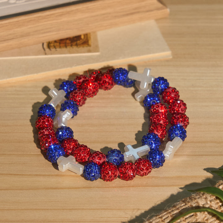 Christianartworkshop All-Day Wear Shimmer Crystal Cross Bracelet: Symbol of Steady Sacred Light - D - image 14