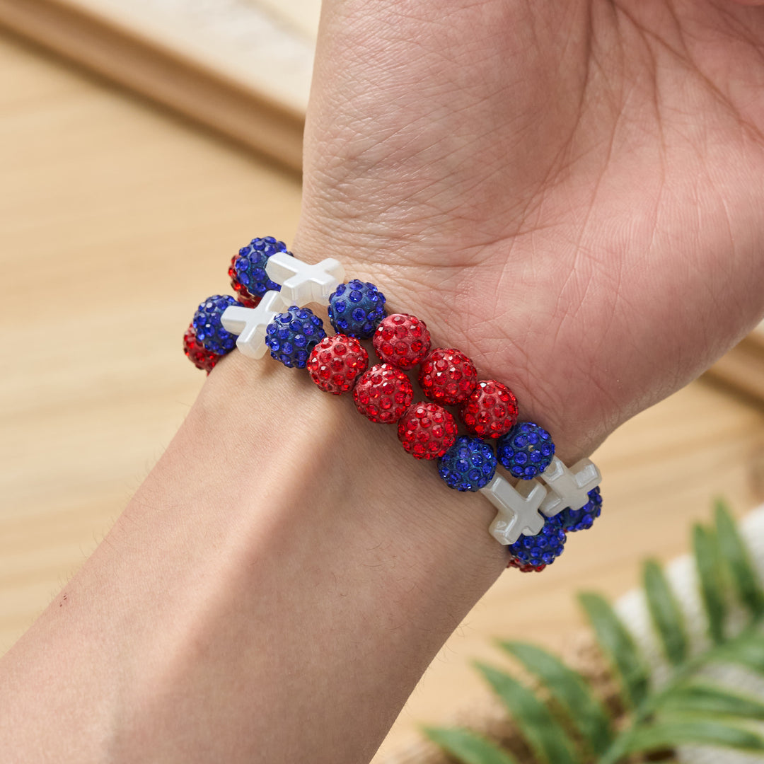 Christianartworkshop All-Day Wear Shimmer Crystal Cross Bracelet: Symbol of Steady Sacred Light - image 16