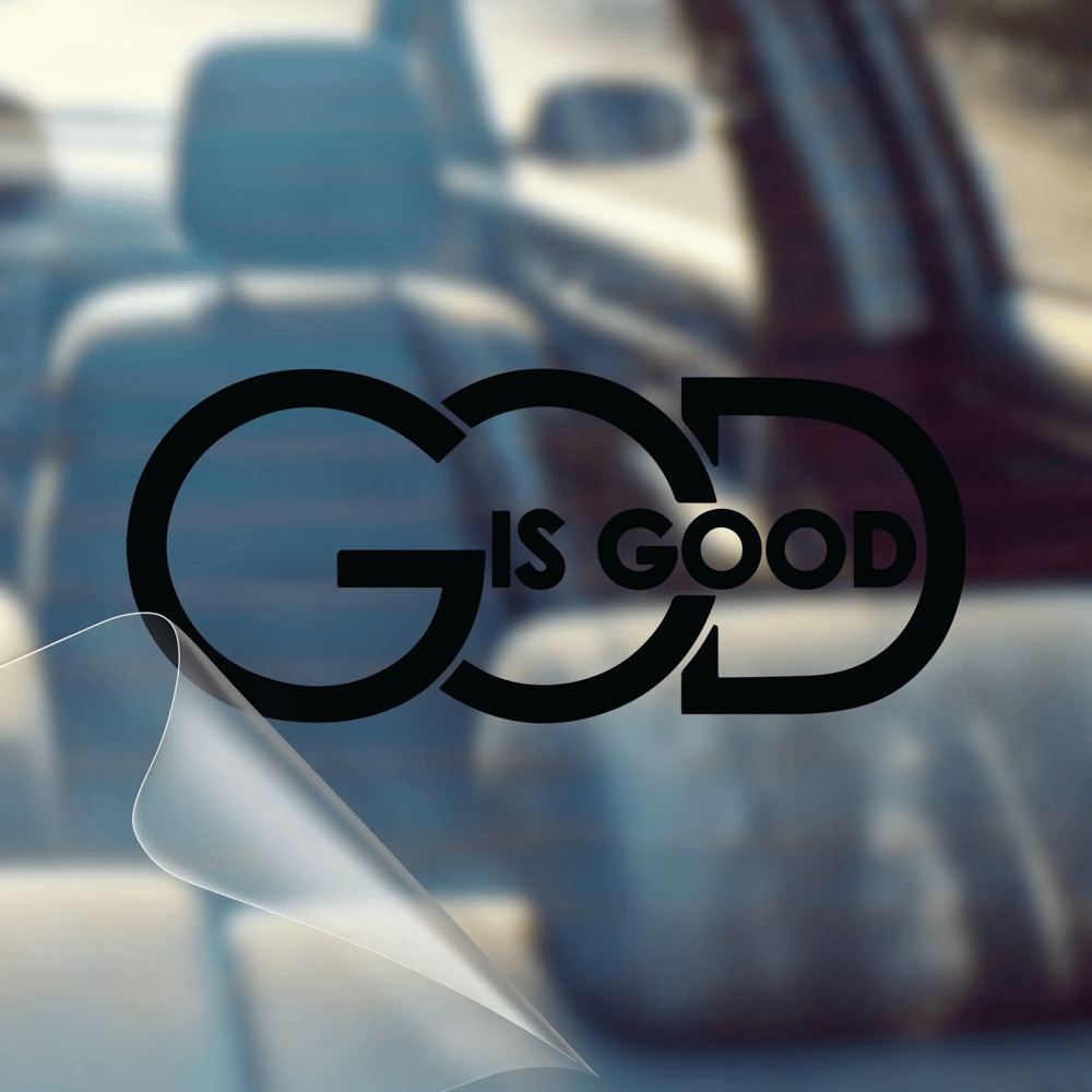 Christianartworkshop GOD IS GOOD Car Decal: Symbol of Faith and Blessing on the Road - Black - 10pcs - image 3