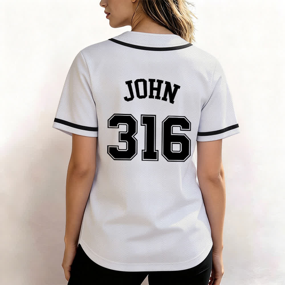 Christianartworkshop Sporty Team Jesus John 316 Inspirational Scripture Statement Unisex Baseball Jersey - image 13