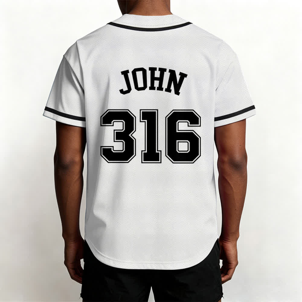 Christianartworkshop Sporty Team Jesus John 316 Inspirational Scripture Statement Unisex Baseball Jersey - image 11