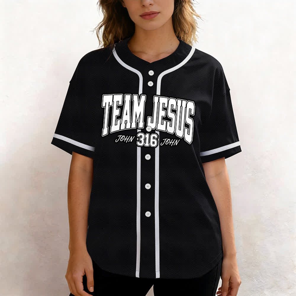 Christianartworkshop Sporty Team Jesus John 316 Inspirational Scripture Statement Unisex Baseball Jersey - image 19