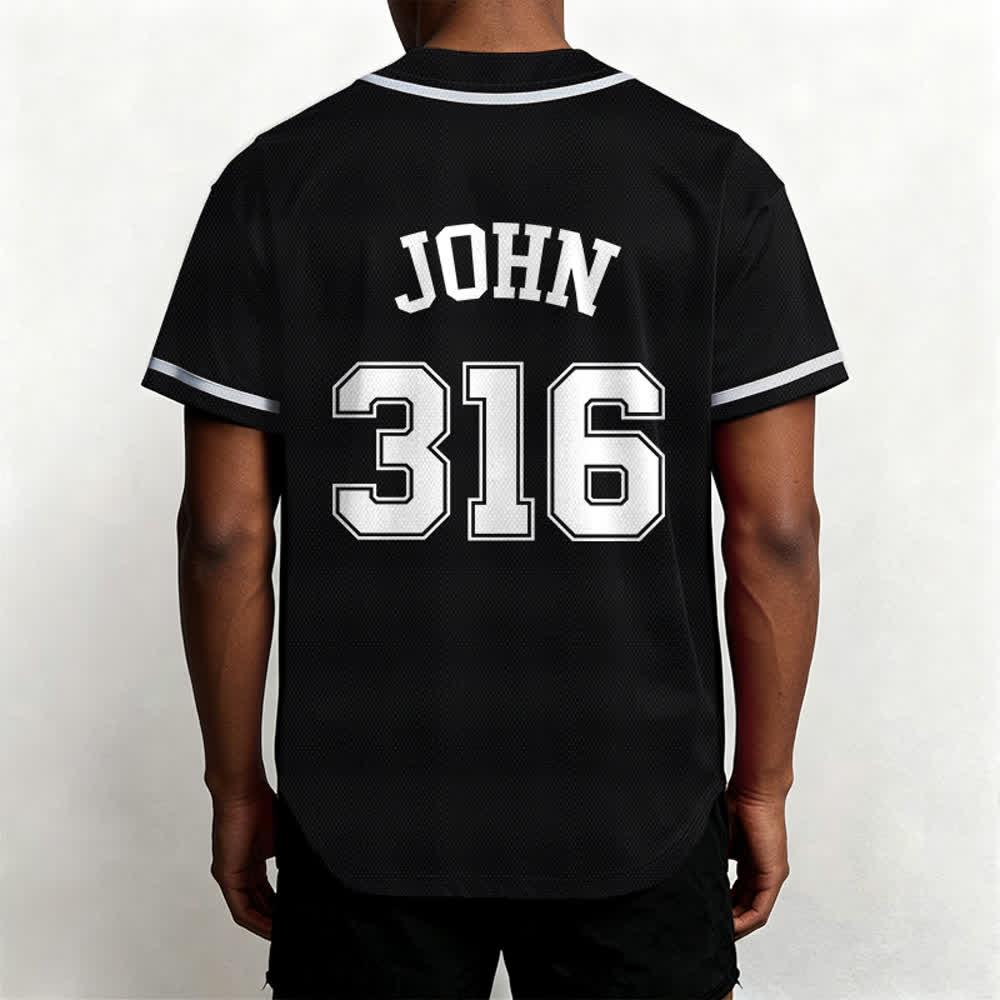 Christianartworkshop Sporty Team Jesus John 316 Inspirational Scripture Statement Unisex Baseball Jersey - image 18