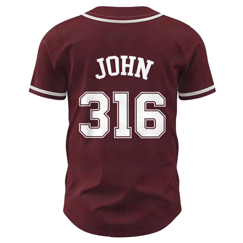 Christianartworkshop Sporty Team Jesus John 316 Inspirational Scripture Statement Unisex Baseball Jersey - image 23